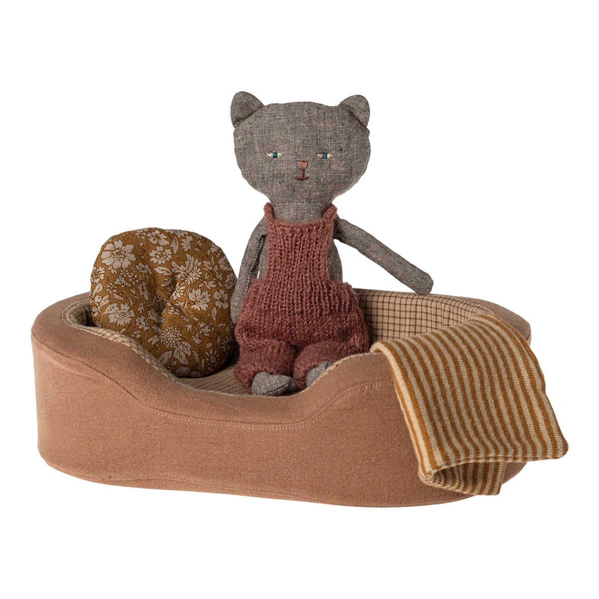 Small Plush Toy Basket, Brown