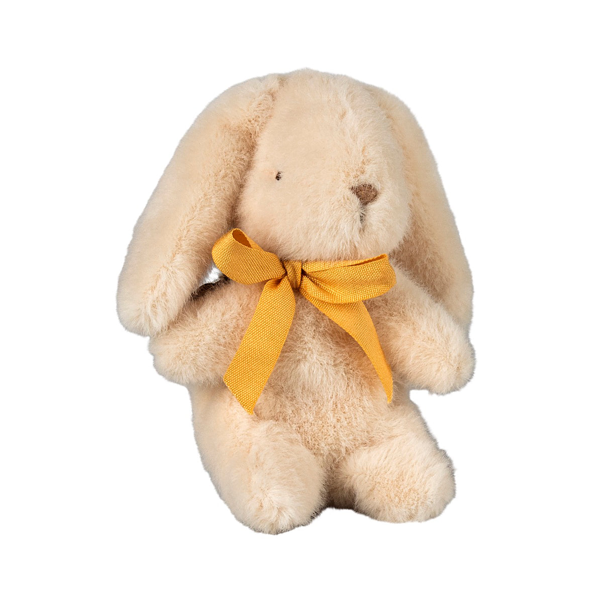Coniglietto crema mini peluche con uovo di Pasqua in metallo