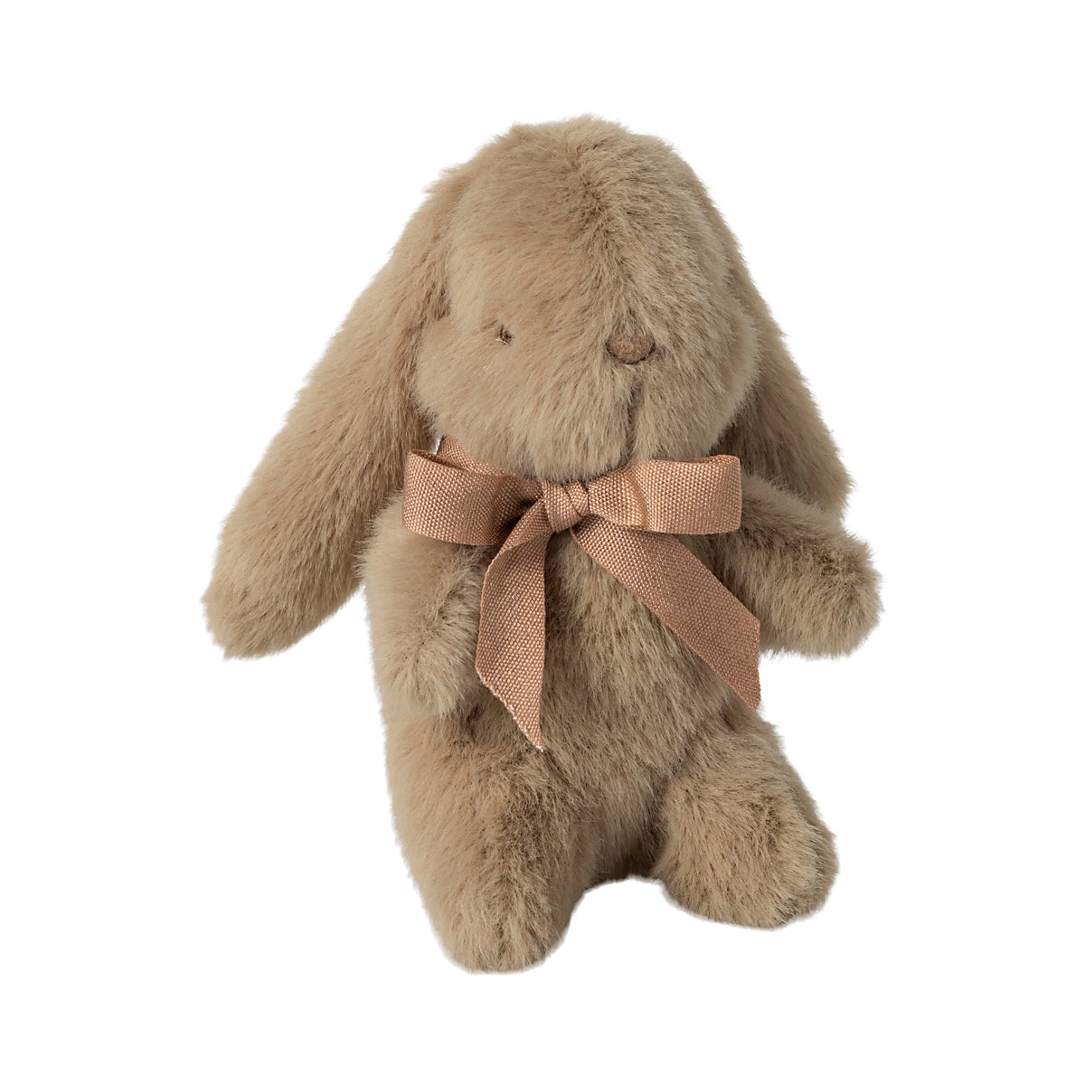Coniglietto Dusty brown mini peluche con uovo di Pasqua in metallo