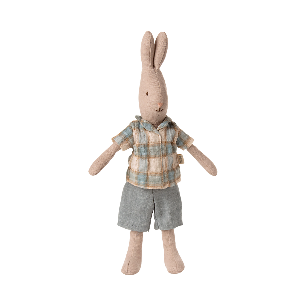 Coniglio Rabbit, Taglia 1 - Camicia quadretti e pantaloncini