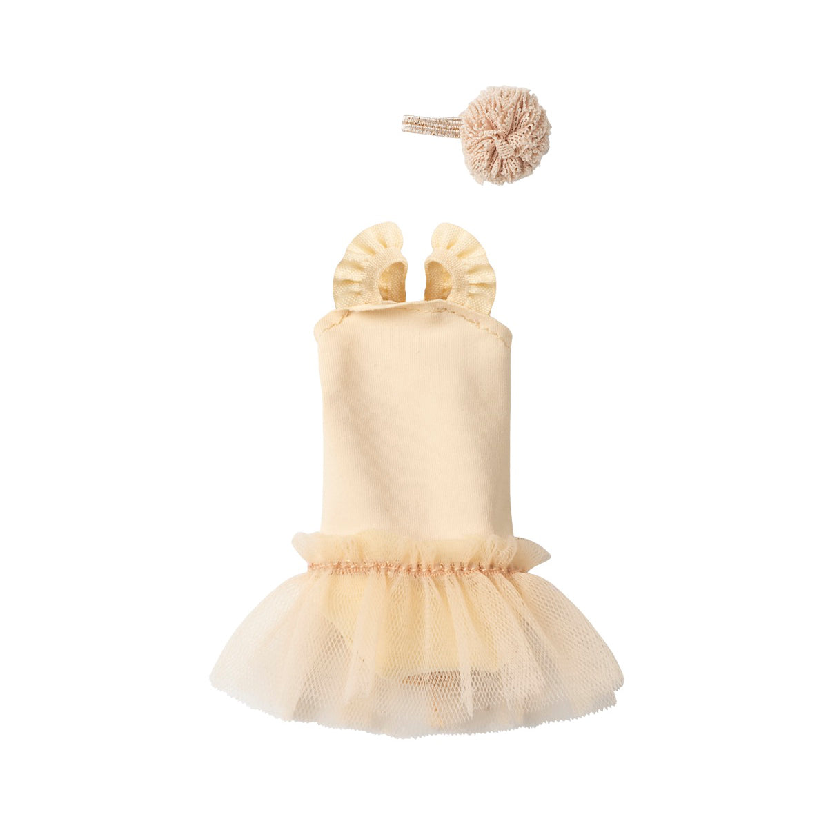 Vestiti per conigli, Taglia 1 - Tuta e gonna da ballerina panna
