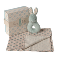Rabbit Rattle and Muslin Set, Mint