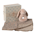 Rabbit Rattle and Muslin Set, Powder