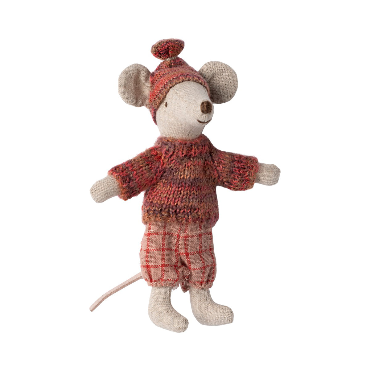 Winter Mouse with Skis, Big Sister - Pink