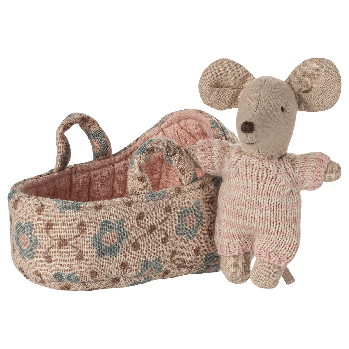 Topo bebè e culla – Rosa