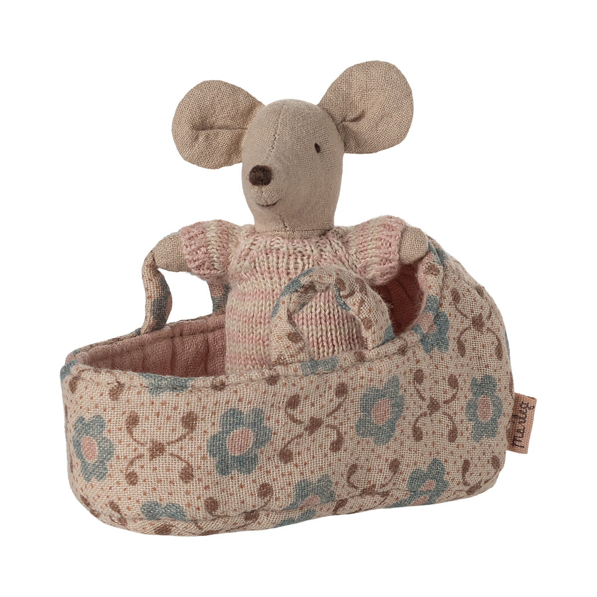 Topo bebè e culla – Rosa