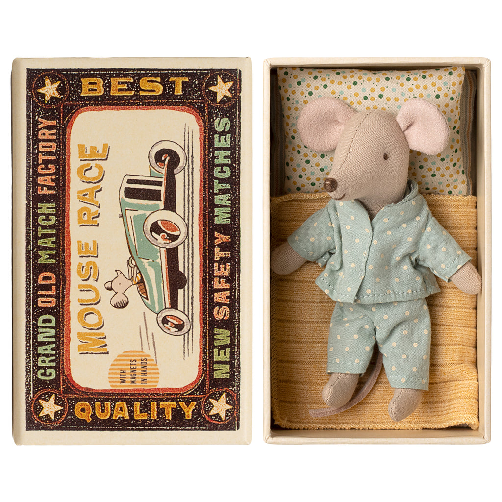 Little brother mouse in matchbox