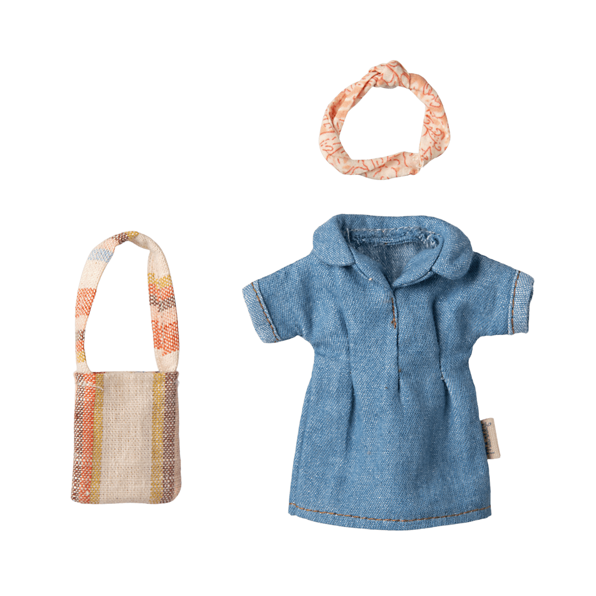 Clothes for Mouse Mom, Denim Dress and Bag
