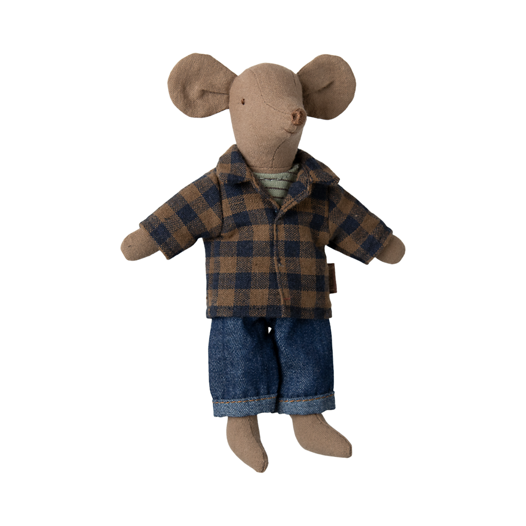 Clothes for daddy mouse, Plaid shirt and pants