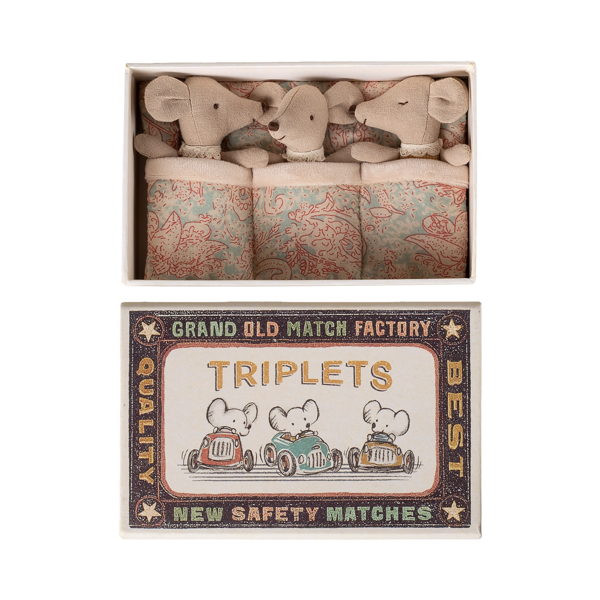 Tre gemelli in scatola di fiammiferi, Topo bebè quadretti