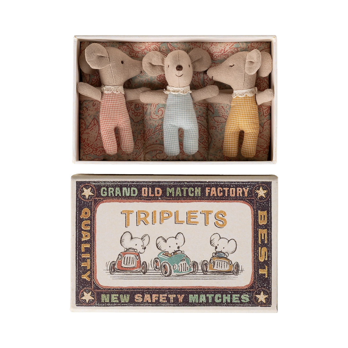 Tre gemelli in scatola di fiammiferi, Topo bebè quadretti