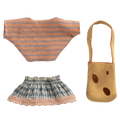 Vestiti per topo sorellina, Abiti e borsa