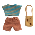 Clothes and bag, Little brother mouse
