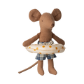Beach mouse with float, Little brother - Yellow dots