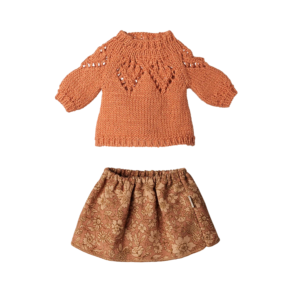 Skirt and knitted sweater - Medium mouse