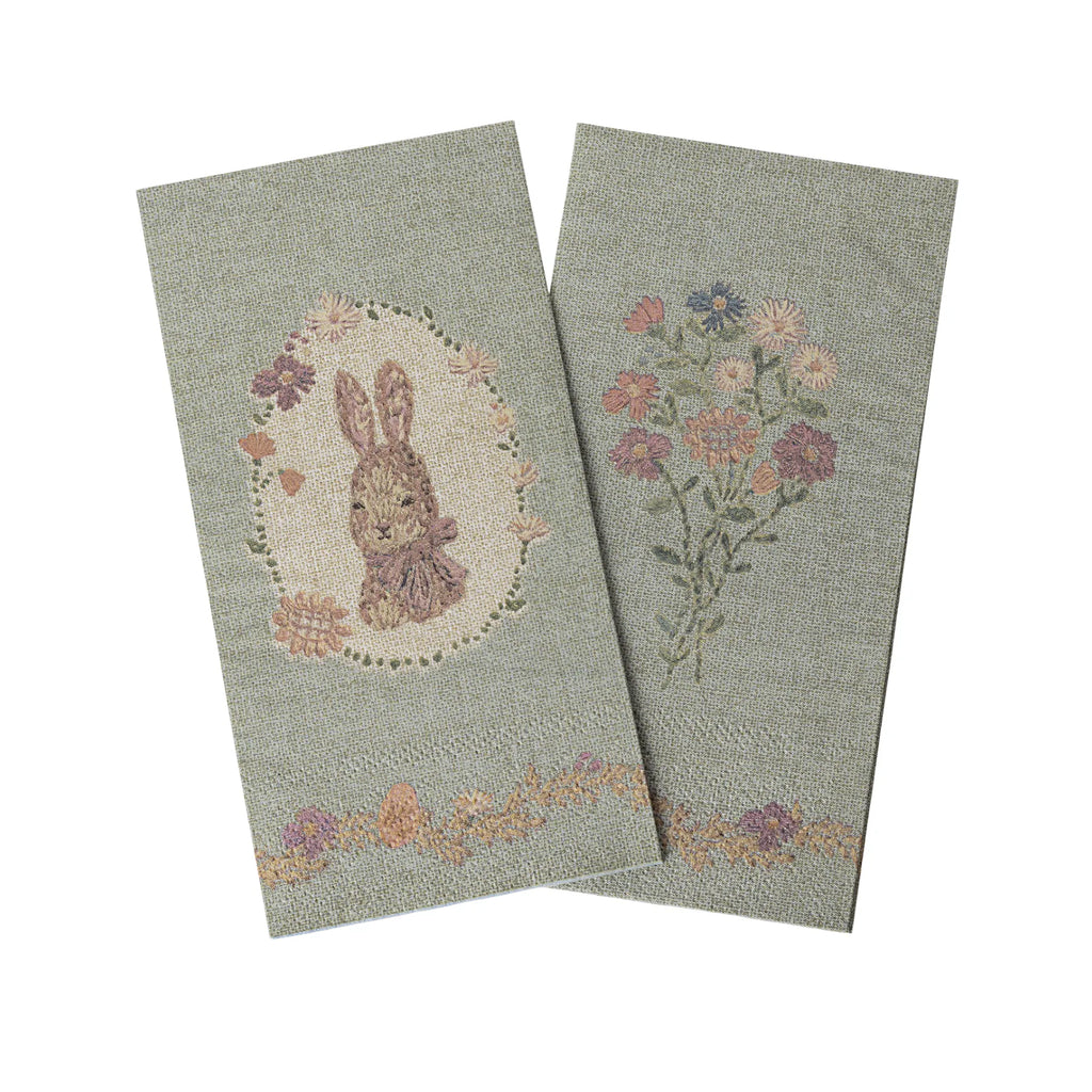 Tovaglioli per Pasqua, Lapin de Pâques, Verde rosa | Maileg