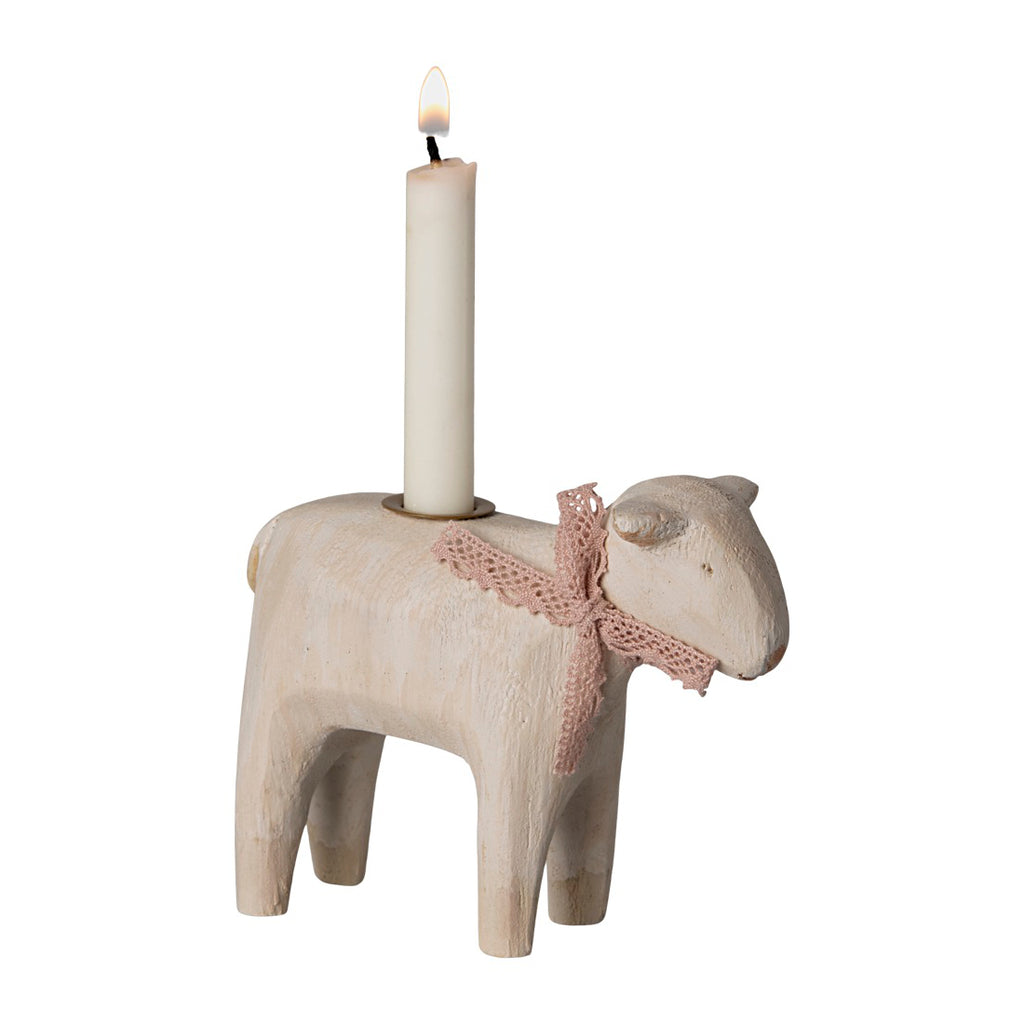 Portacandele, Agnello - Rosa