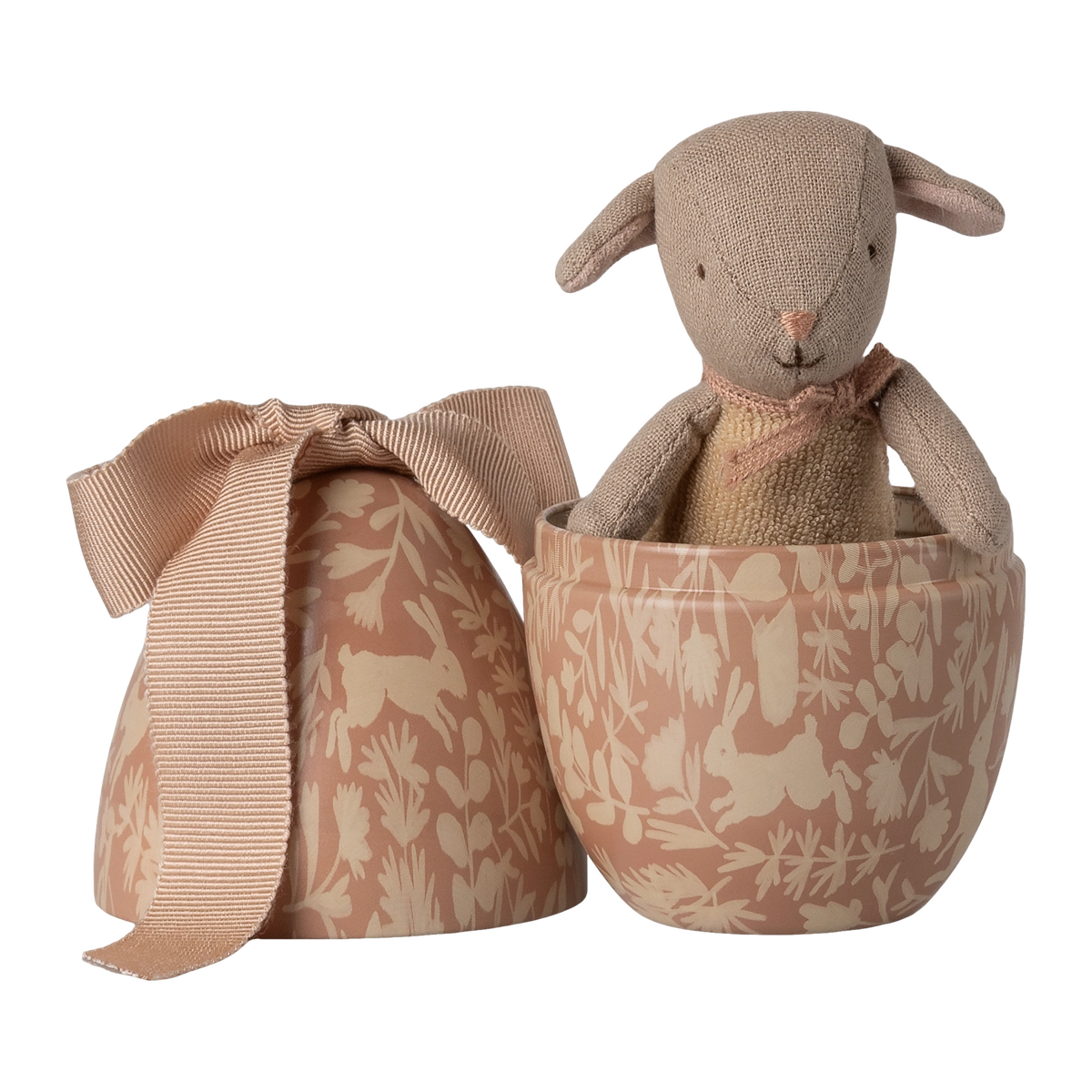 Uovo Pasqua con agnellino micro, Piccolo - Cipria