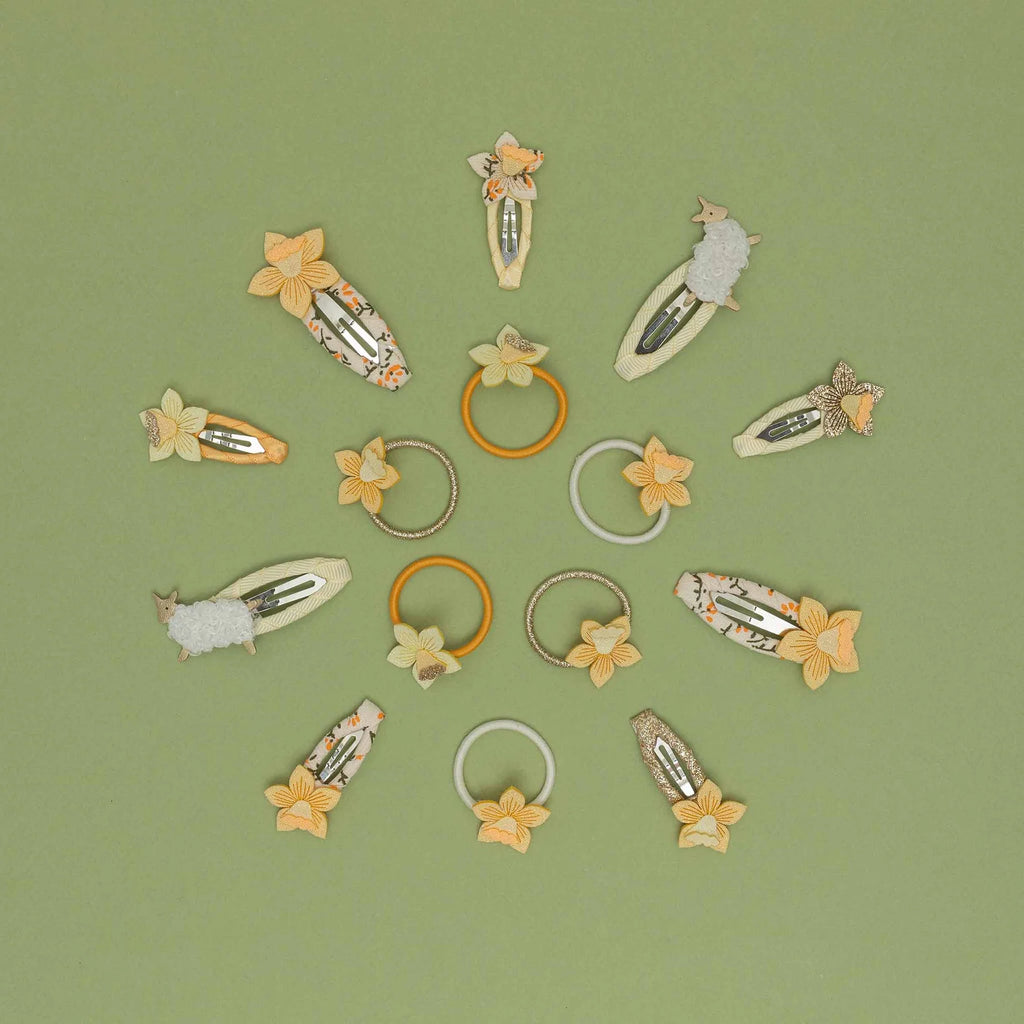 Fermagli per capelli, Fiori gialli