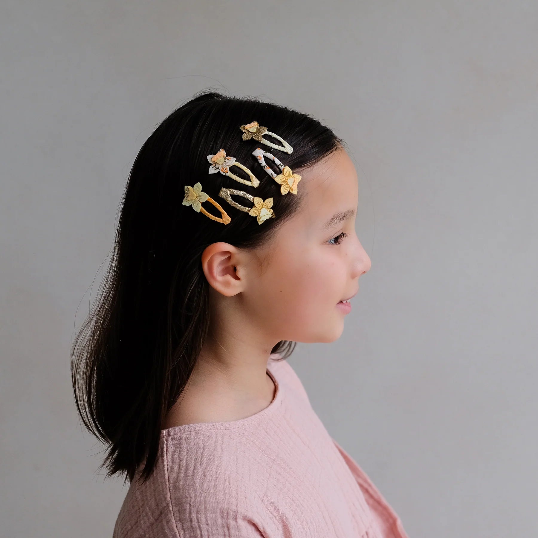 Fermagli per capelli, Fiori gialli