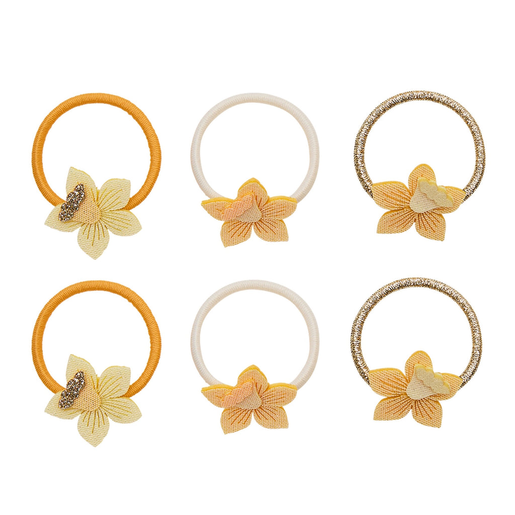 Hair elastics, Yellow flowers