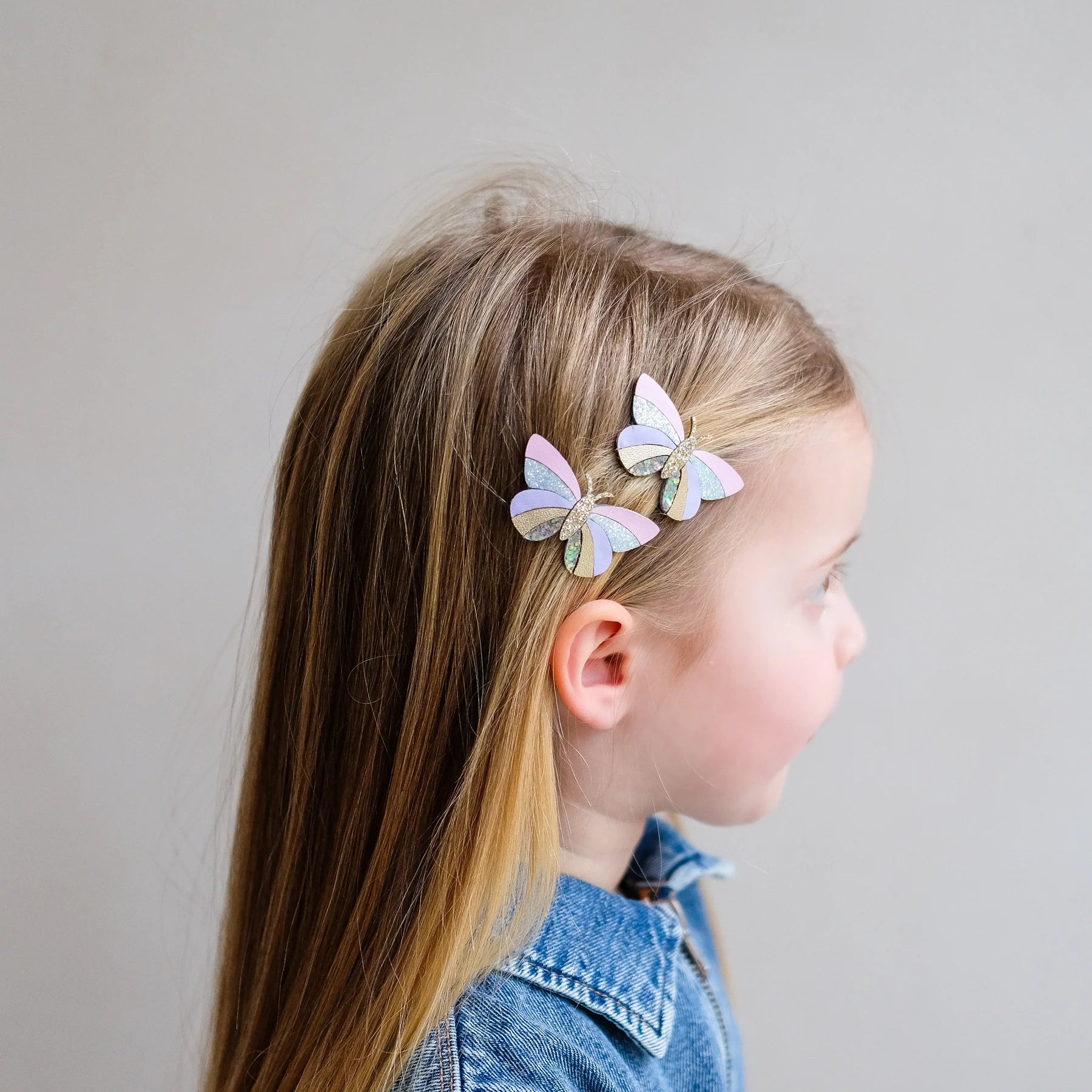 Fermagli per capelli, Farfalla a strisce