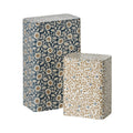 Metal boxes - set of 2, Embossed flowers
