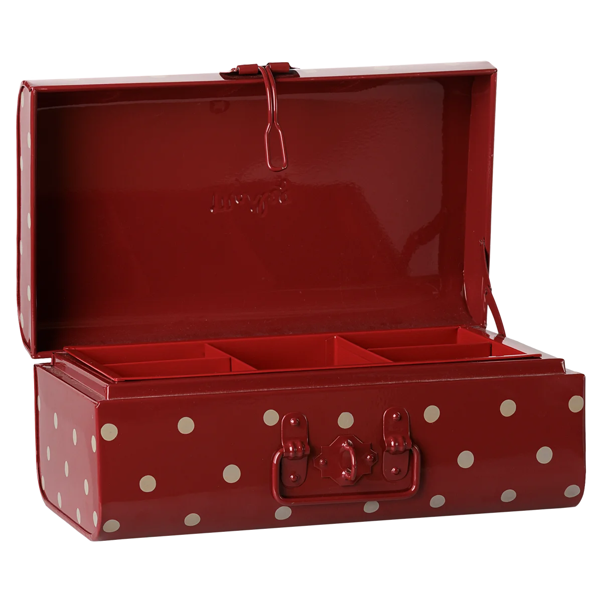 Malle de rangement avec plateau, Small - Rouge foncé