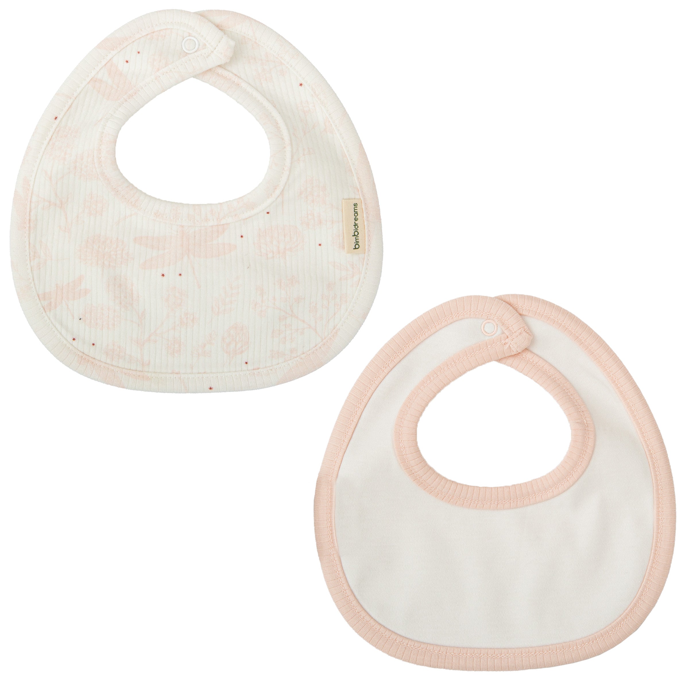 Set of 2 bamboo and organic cotton bibs, Dafne