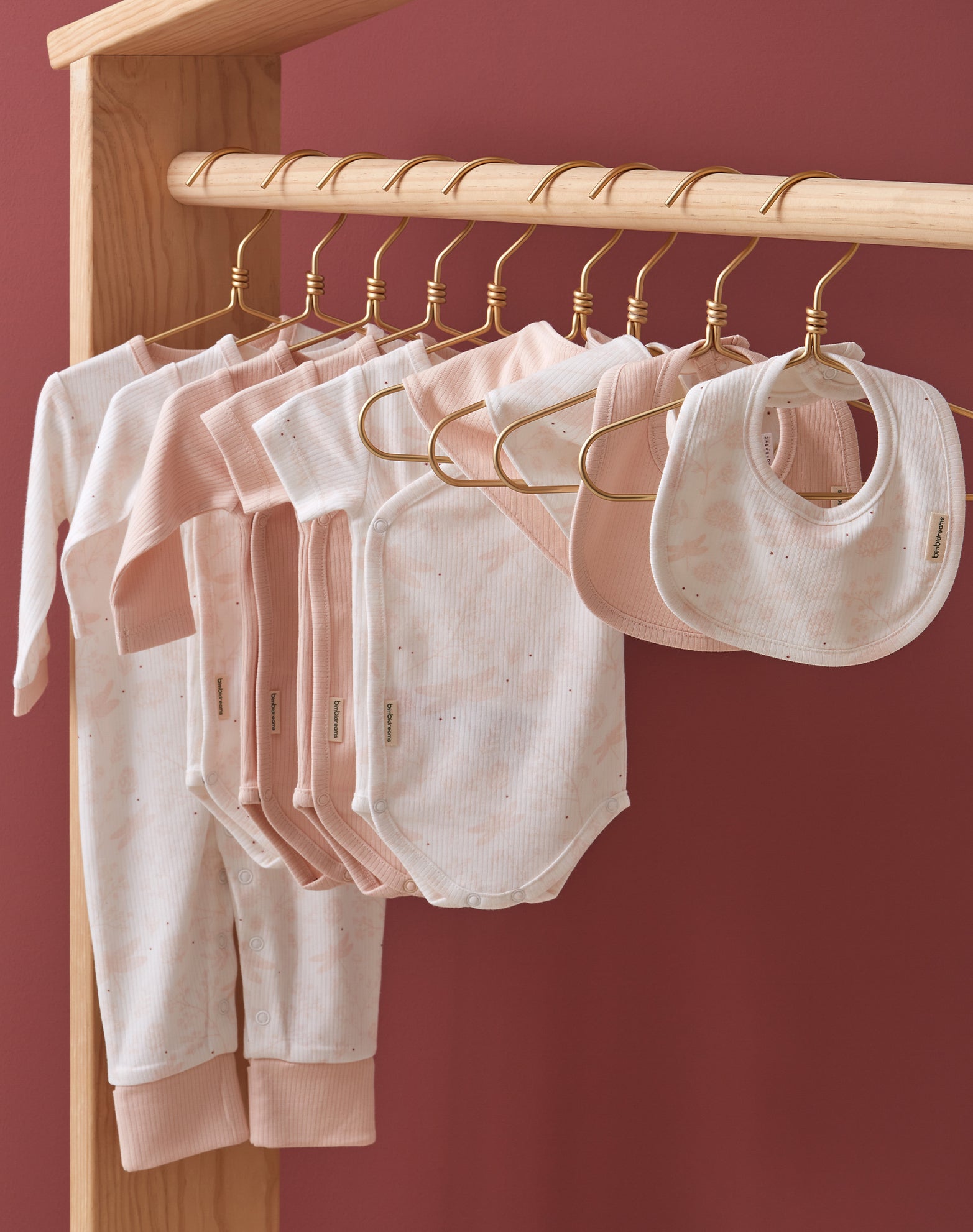 Set of 2 bamboo and organic cotton bibs, Dafne