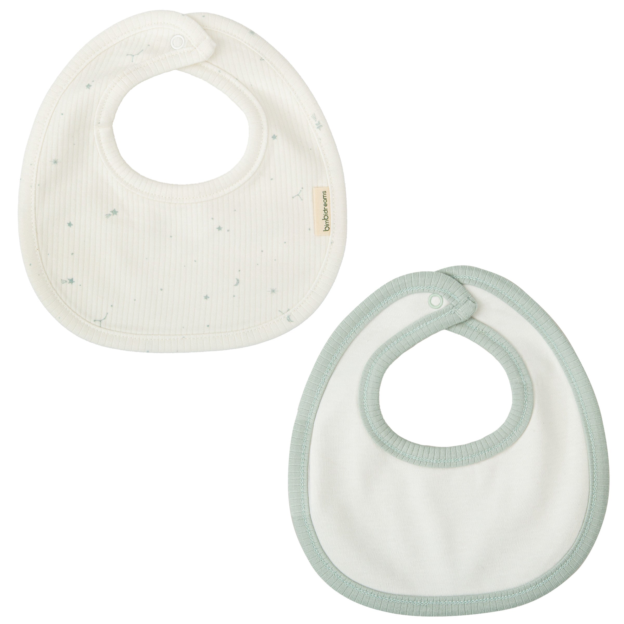 Set of 2 bamboo and organic cotton bibs, Orion