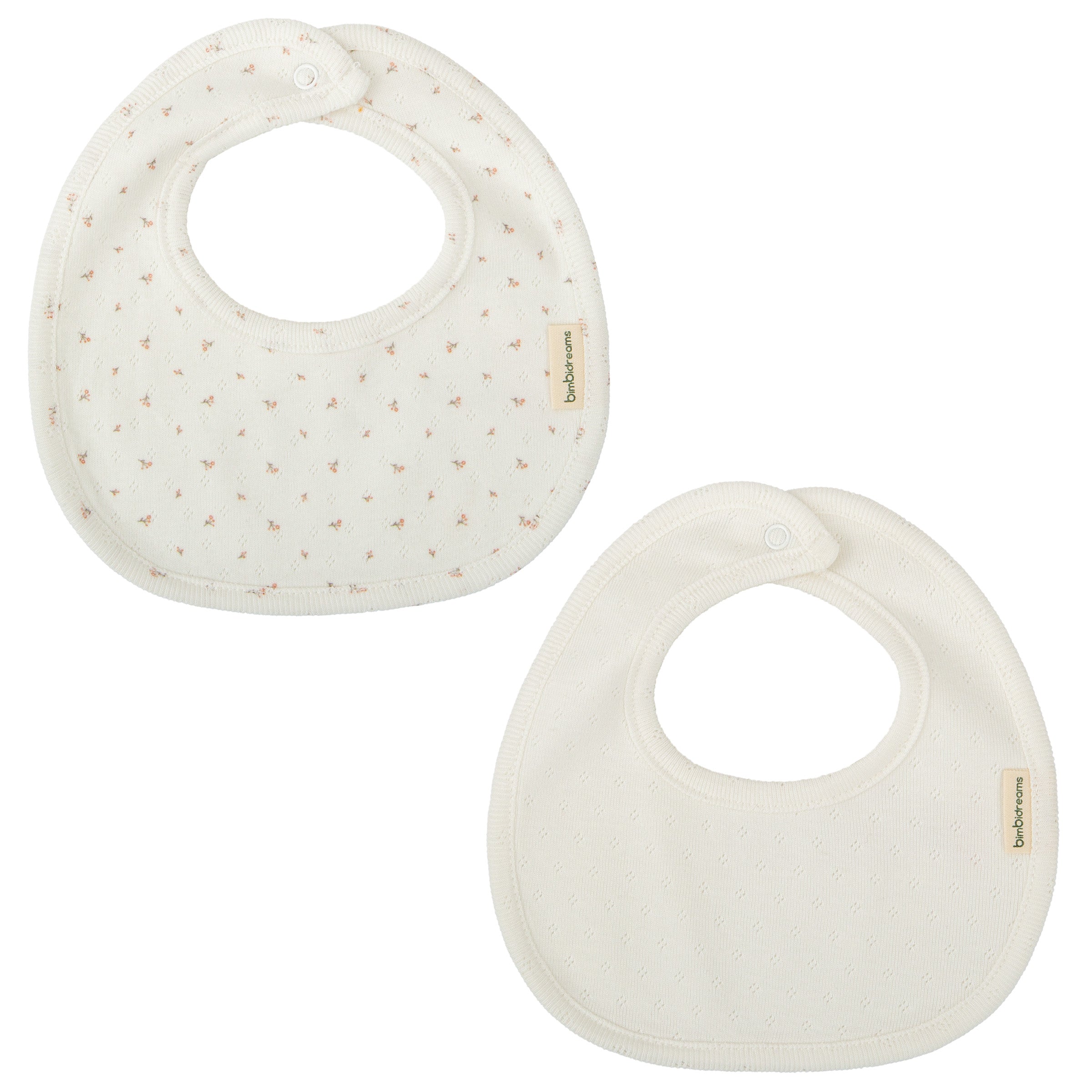 Set of 2 bamboo and organic cotton bibs, Pointille