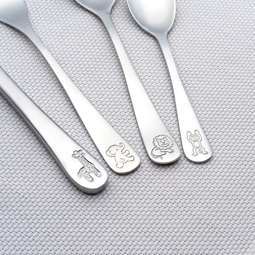 Set posate bambino in acciaio inox, 4 pezzi