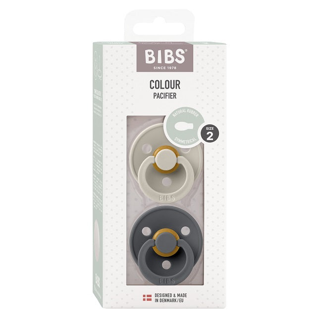 Bibs | 2 Ciucci Colour Sand/Iron, Tettarella Gomma Simmetrica