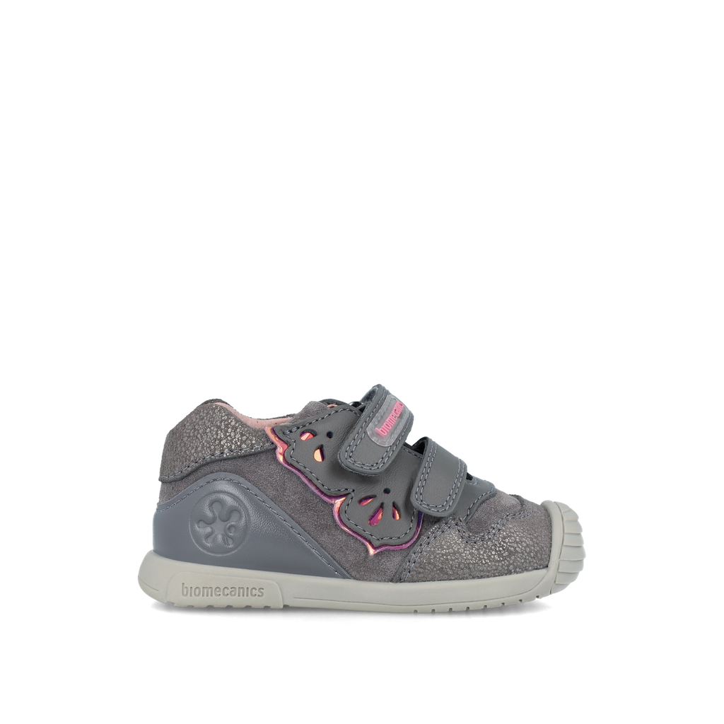 Biogateo casual gray glitter urban shoe 