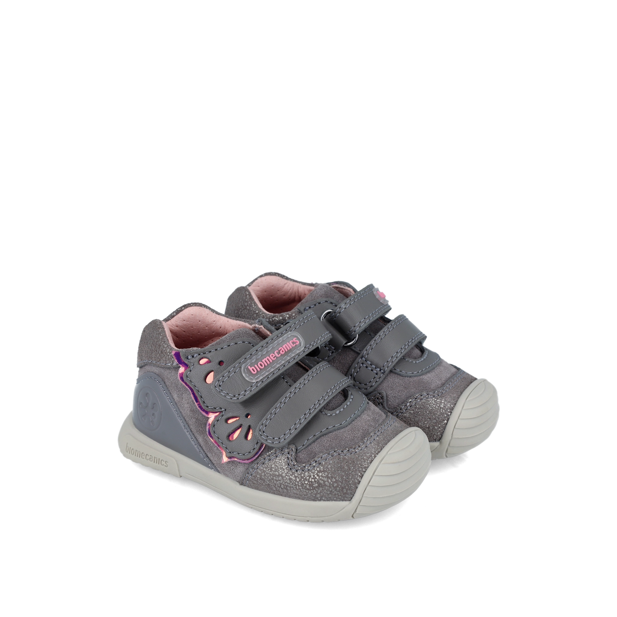 Biogateo casual gray glitter urban shoe 