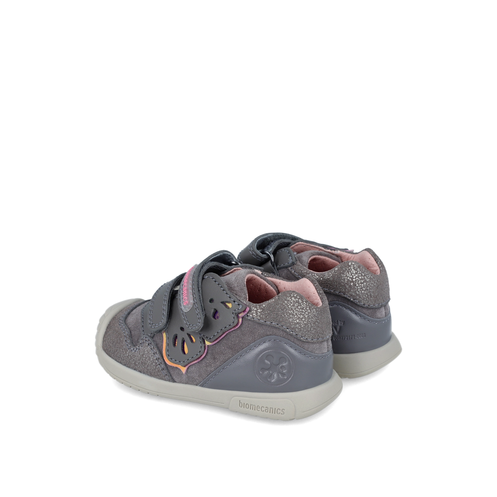 Biogateo casual gray glitter urban shoe 