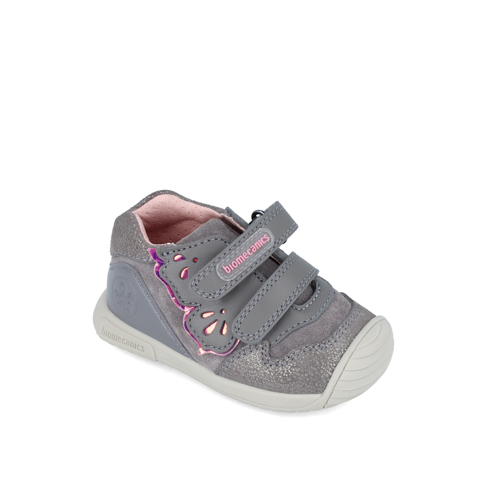 Biogateo casual gray glitter urban shoe 