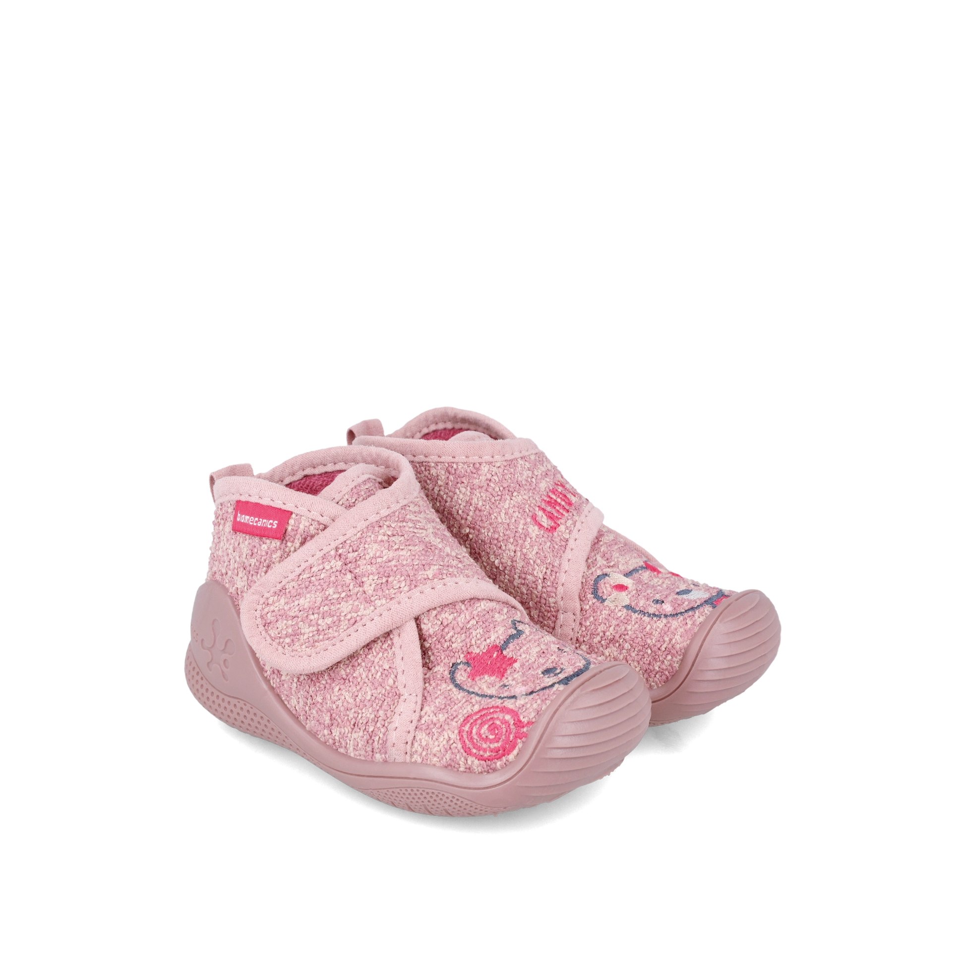 Scarpa da interno biogateo orsetto rosa