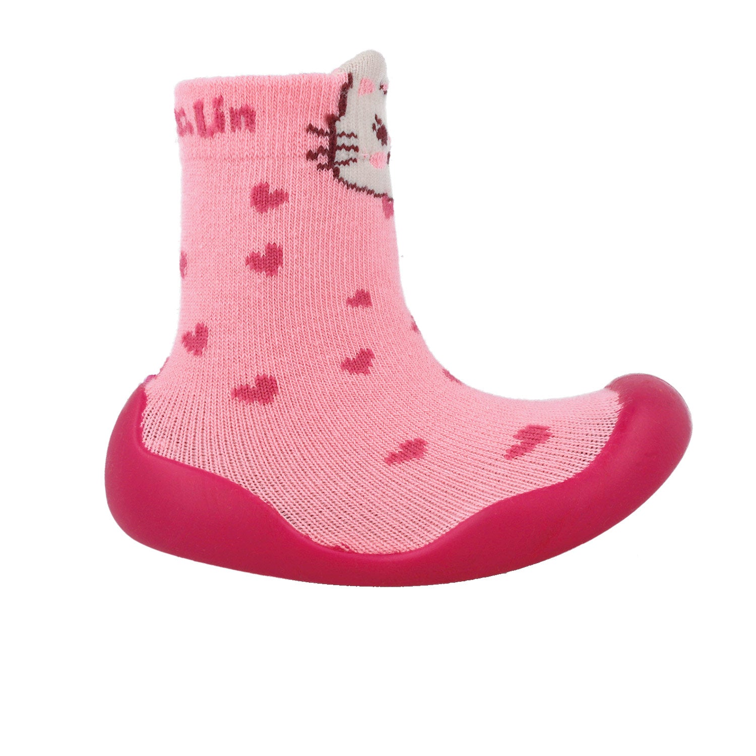 Calze gommate antiscivolo, Gattino rosa