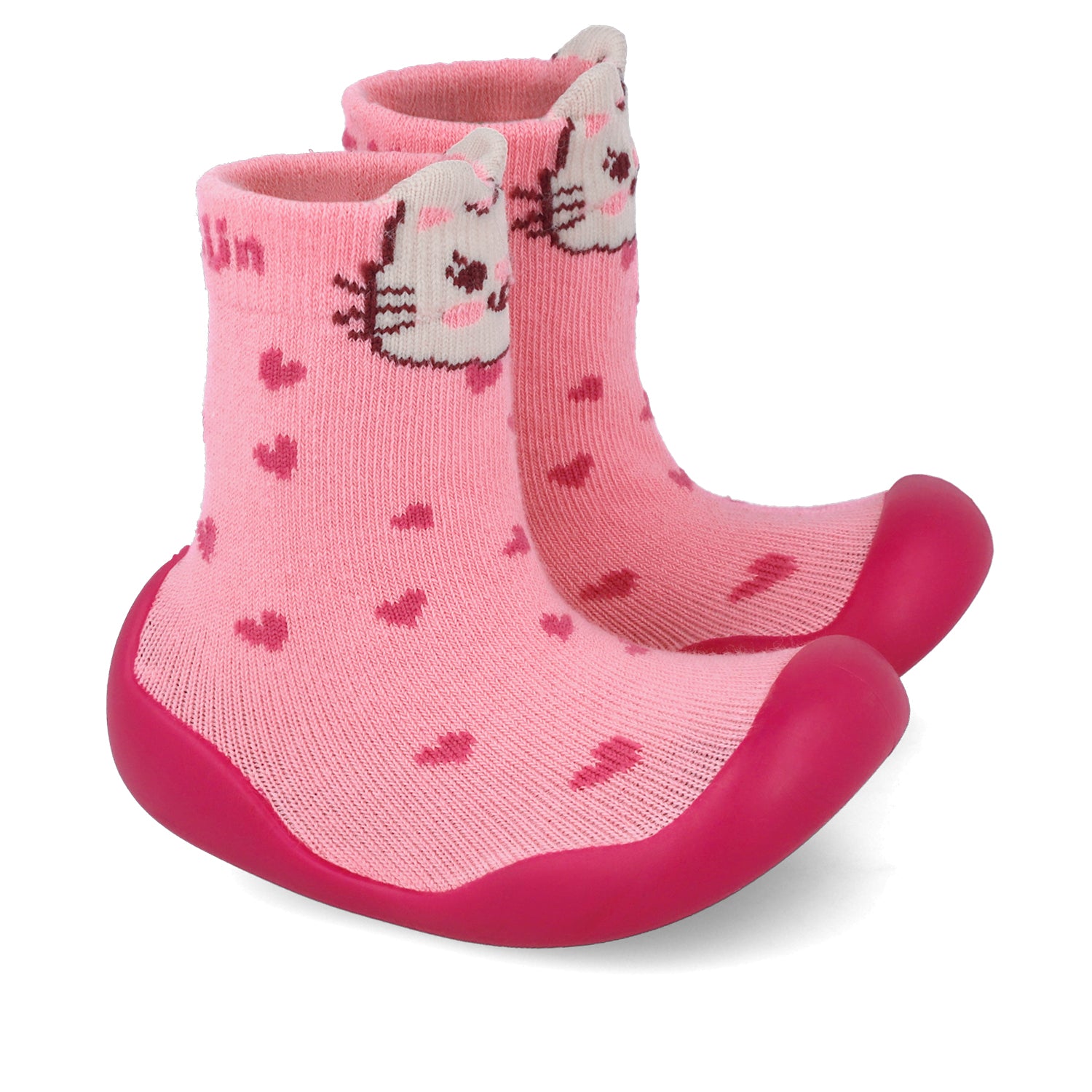 Calze gommate antiscivolo, Gattino rosa