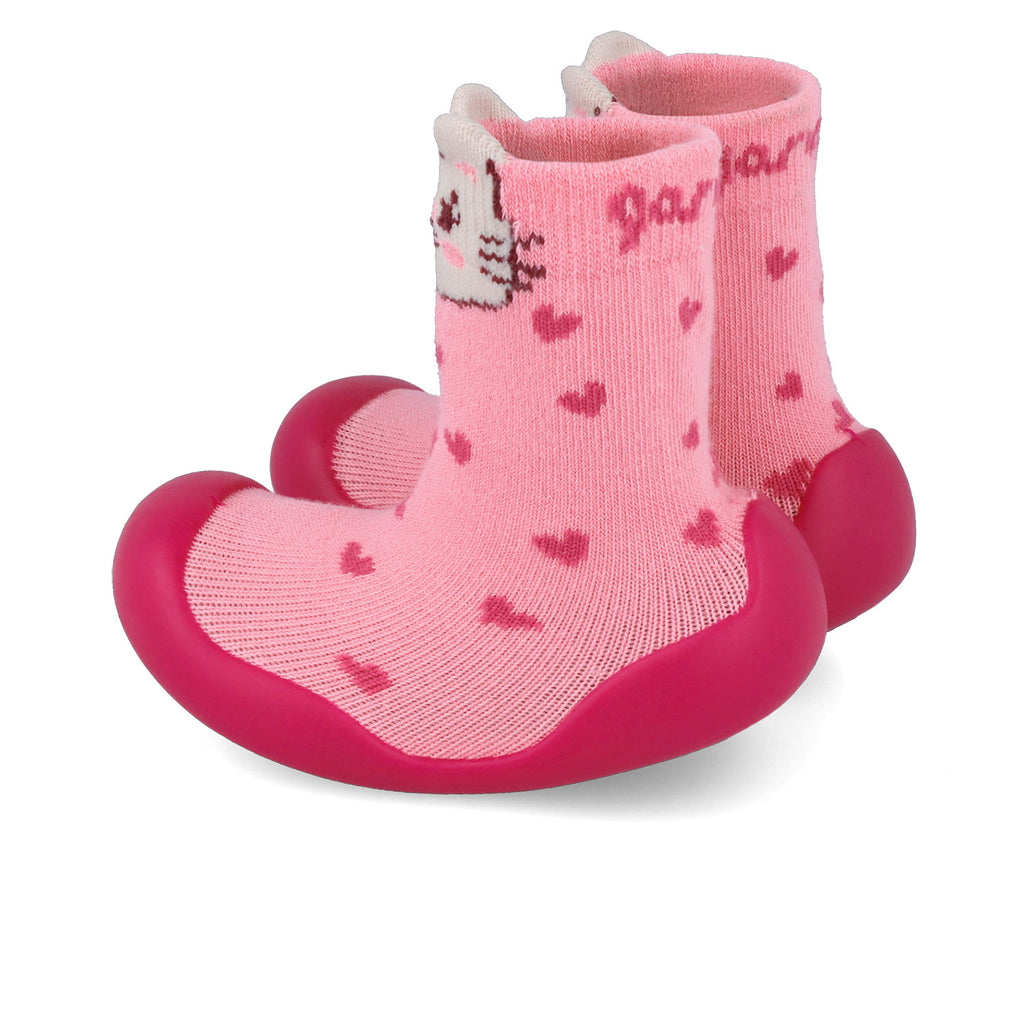 Calze gommate antiscivolo, Gattino rosa
