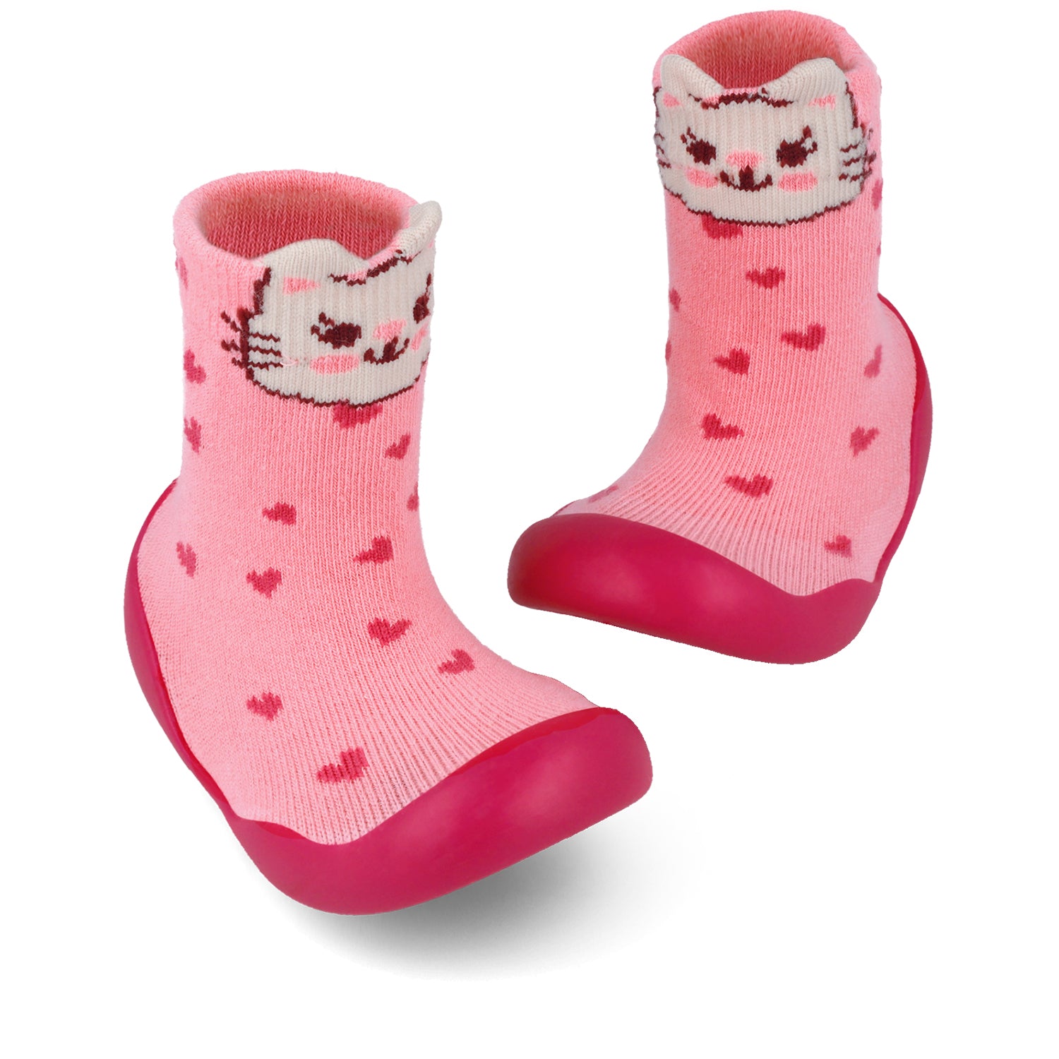 Calze gommate antiscivolo, Gattino rosa