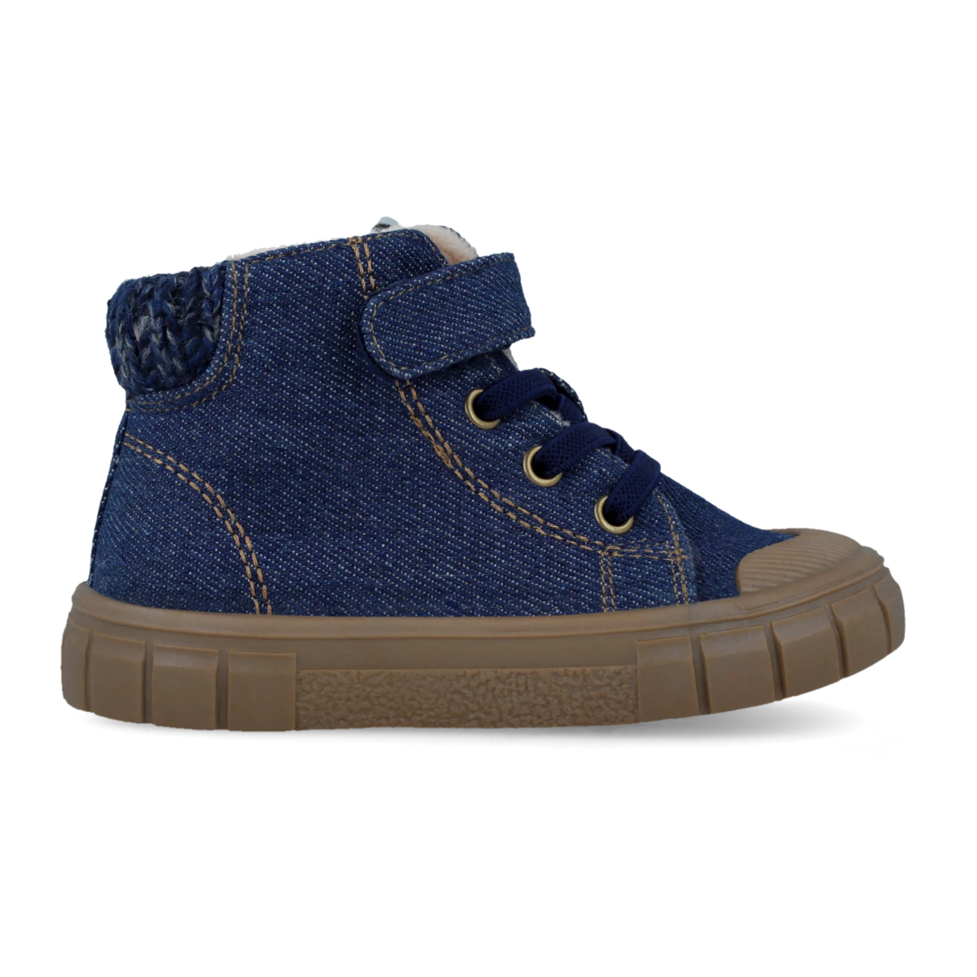 Stivaletti barefoot in tessuto denim blu