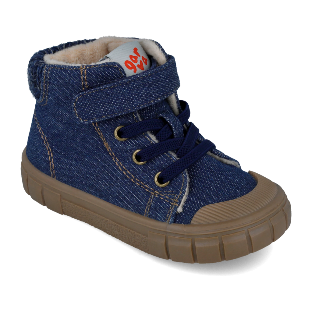 Stivaletti barefoot in tessuto denim blu