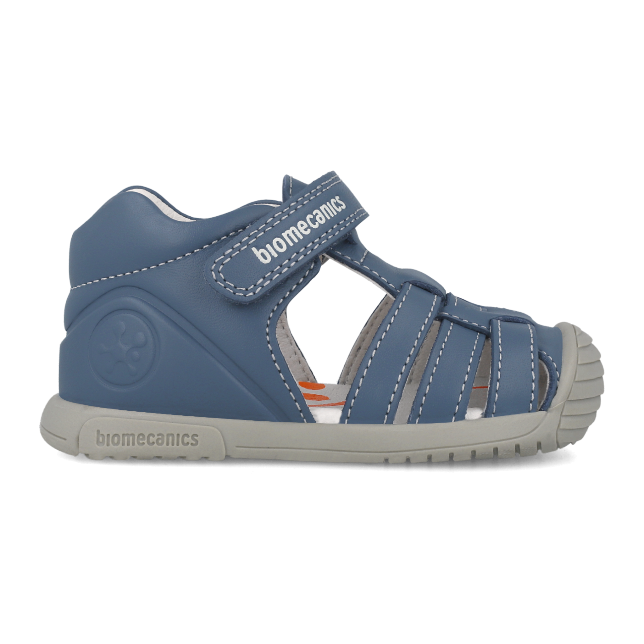 Leather first steps sandals, Basic petrol 