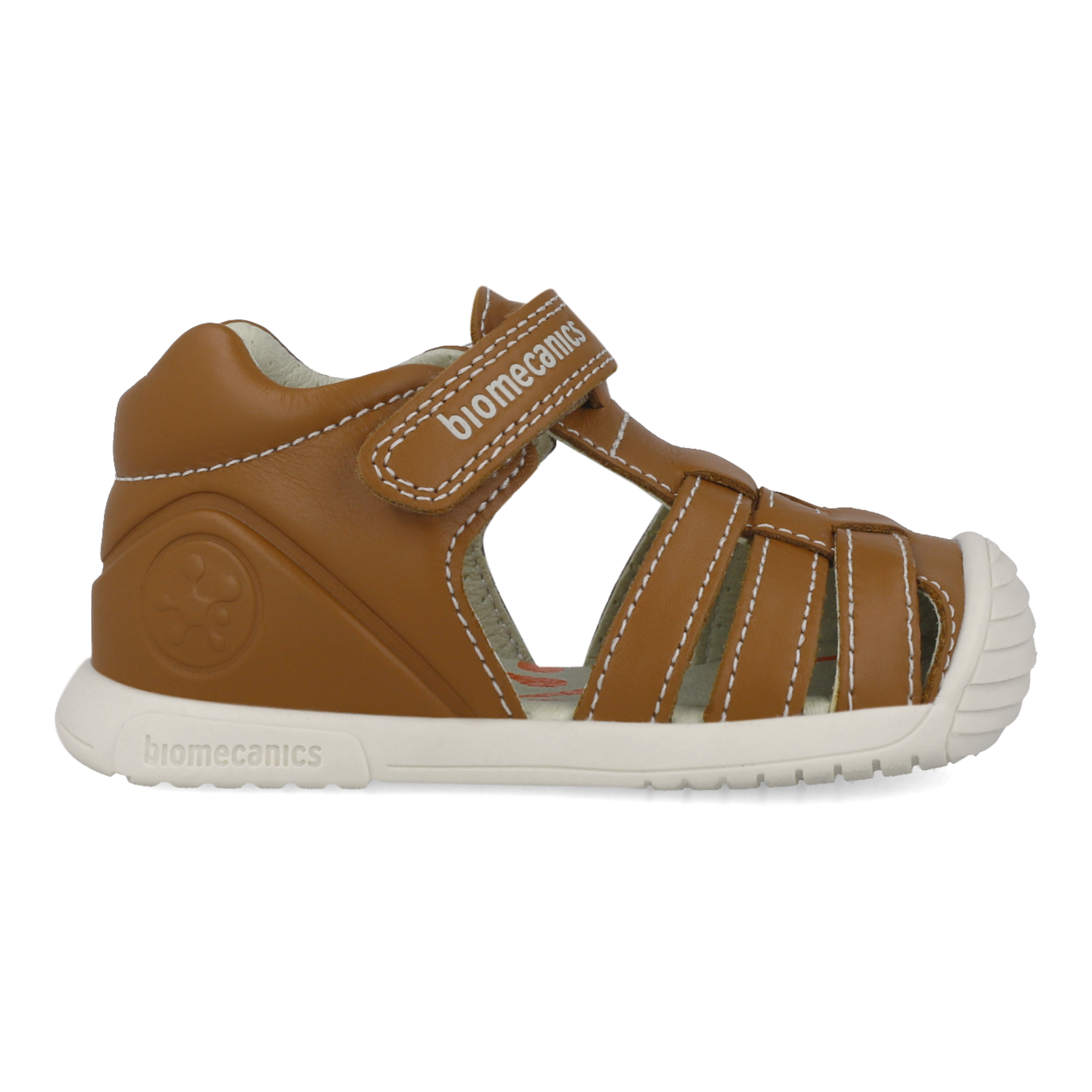 Leather first steps sandals, Natural 