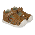Sandali primi passi in pelle, Naturale