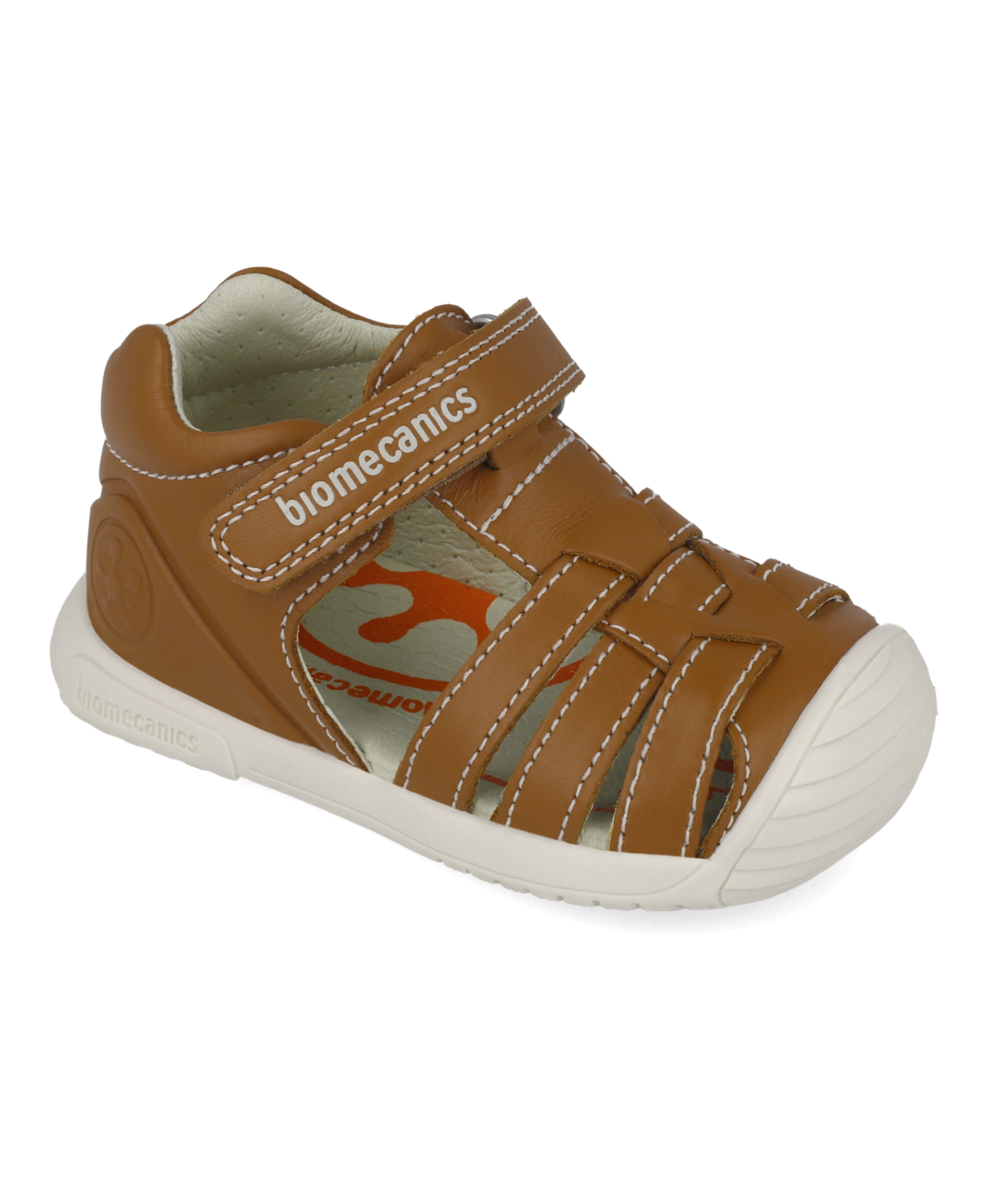 Leather first steps sandals, Natural 