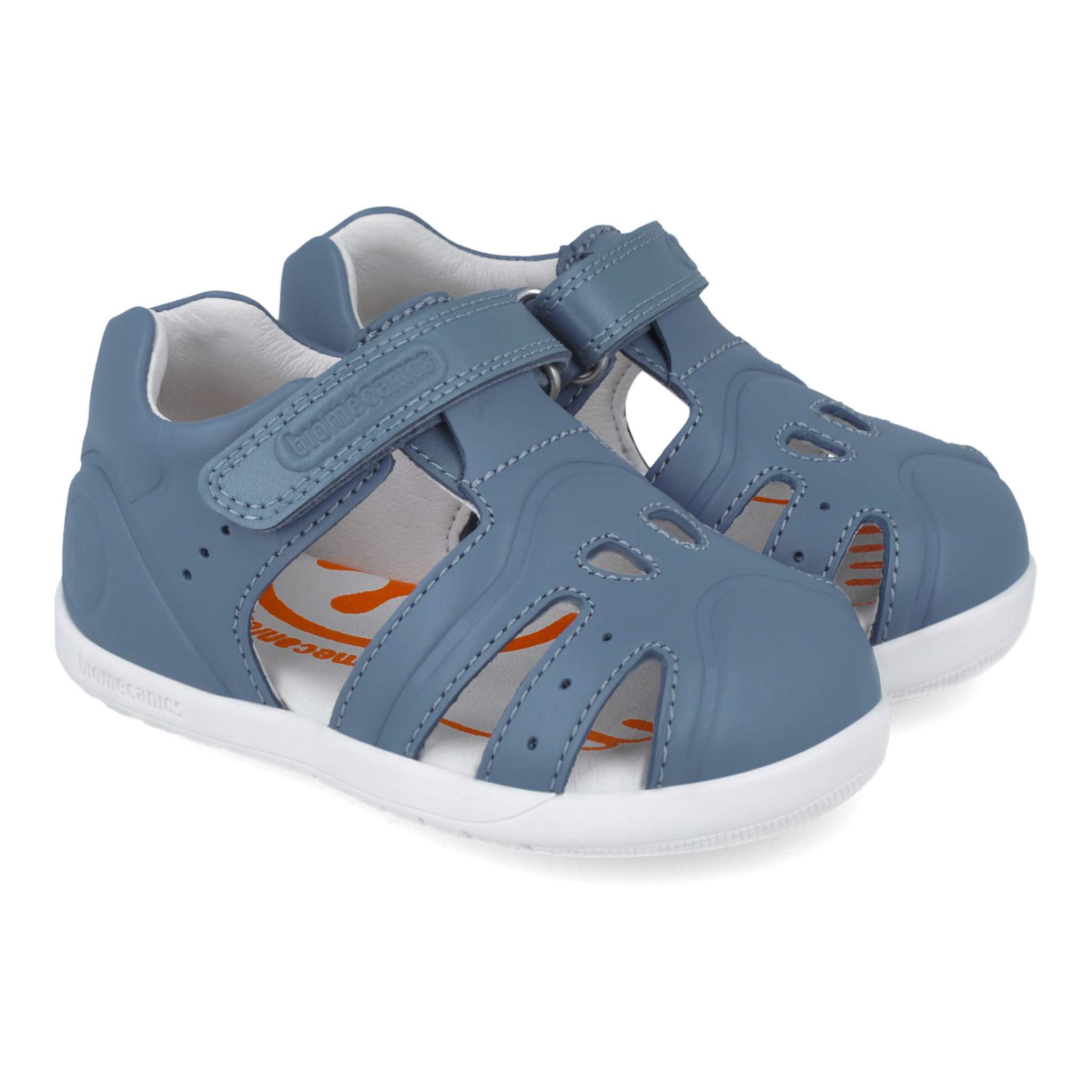 Sandali wider (piedi larghi) in pelle, Blu